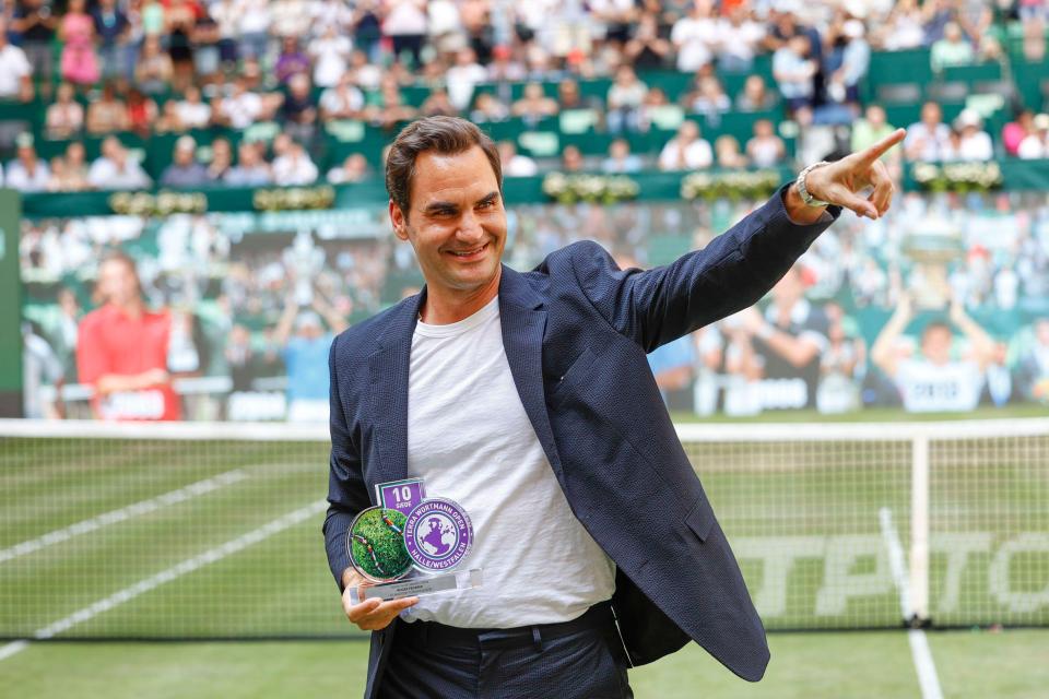 Fans have hailed Roger Federer as he impressed at the start of his 'second career'