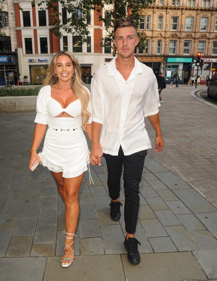 Ella Barnes and Mitchel Taylor looked glam for their first event as a couple