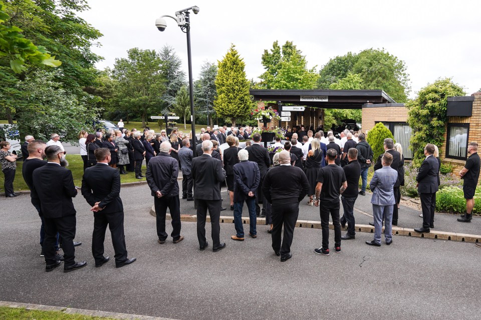 Dozens gathered to pay their respects to Ian