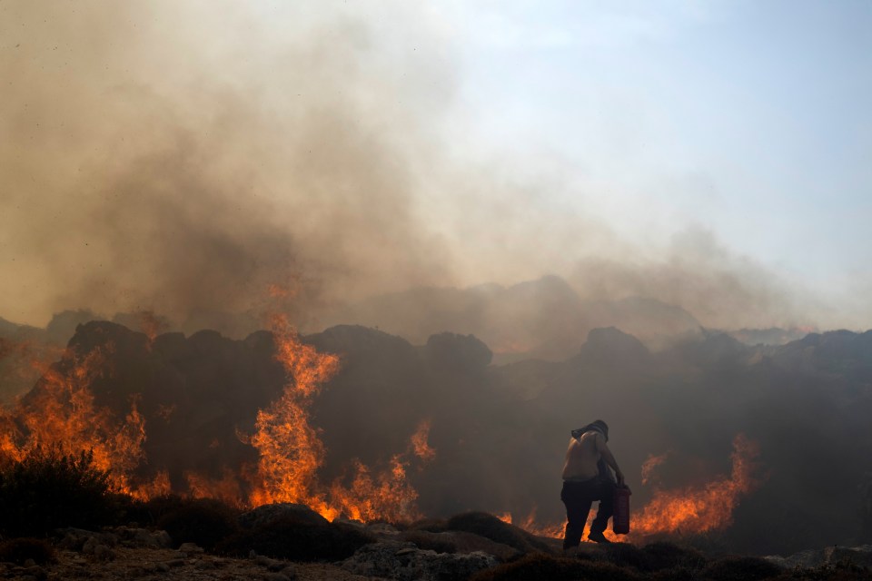 Thousands of residents and tourists have been forced to flee in the biggest evacuation effort Greece has ever seen