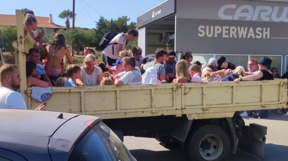 Many tourists were plucked straight from the beaches in their swim gear