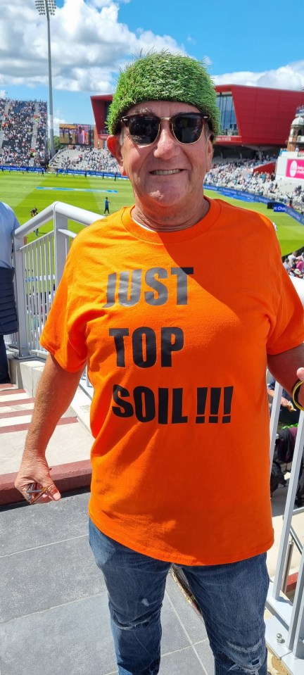 A dad and son were ordered to remove their orange tops at Old Trafford -