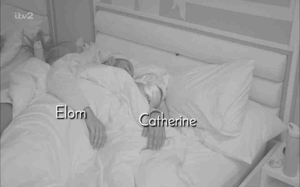 Love Island fans have accused the show of showing the same bedrooms scene between Catherine and Elom two nights running