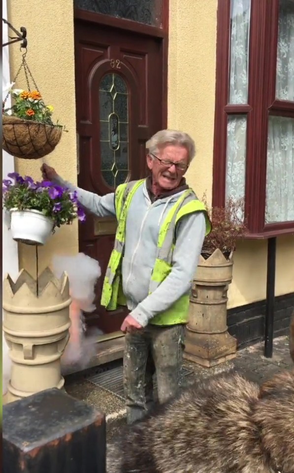 Local businessman Steve Haywood shows off his booby traps