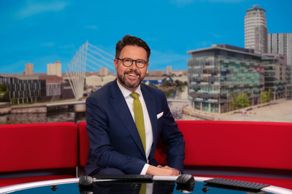 Jon Kay was dressed very differently from his regular BBC Breakfast host attire on holiday