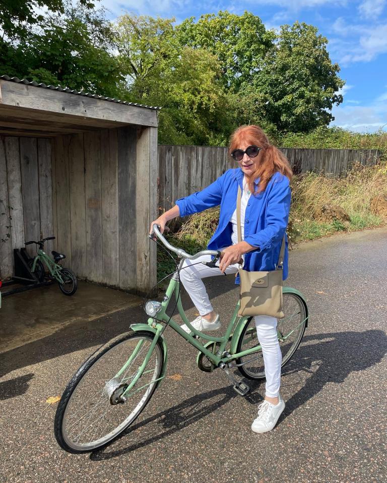 The EastEnders star shared a snap of her late relative riding her bike