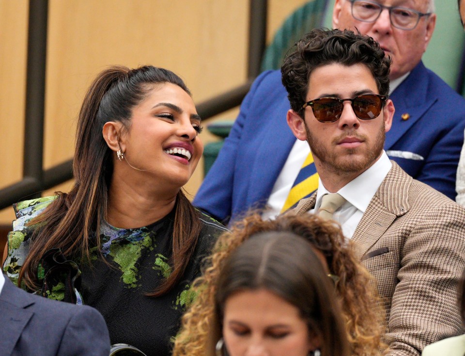 Priyanka was spotted with her husband, Nick Jonas, watching the match