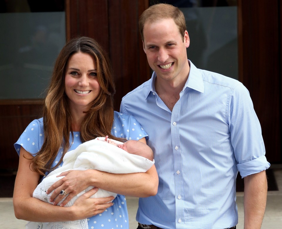 Kate and Wills with the newborn Prince in 2013