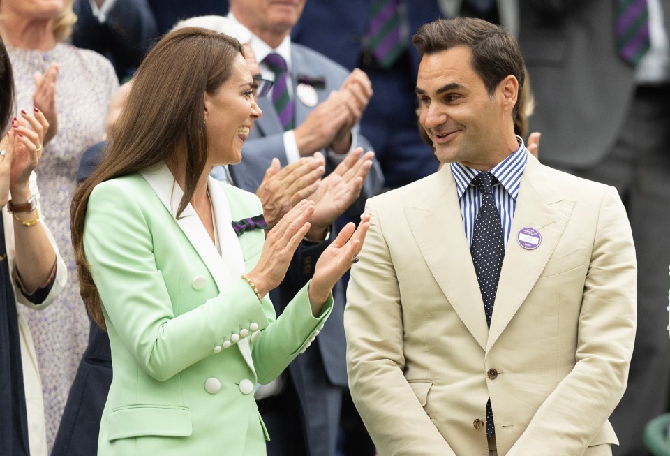 Roger Federer was honoured by the Duchess of Cambridge