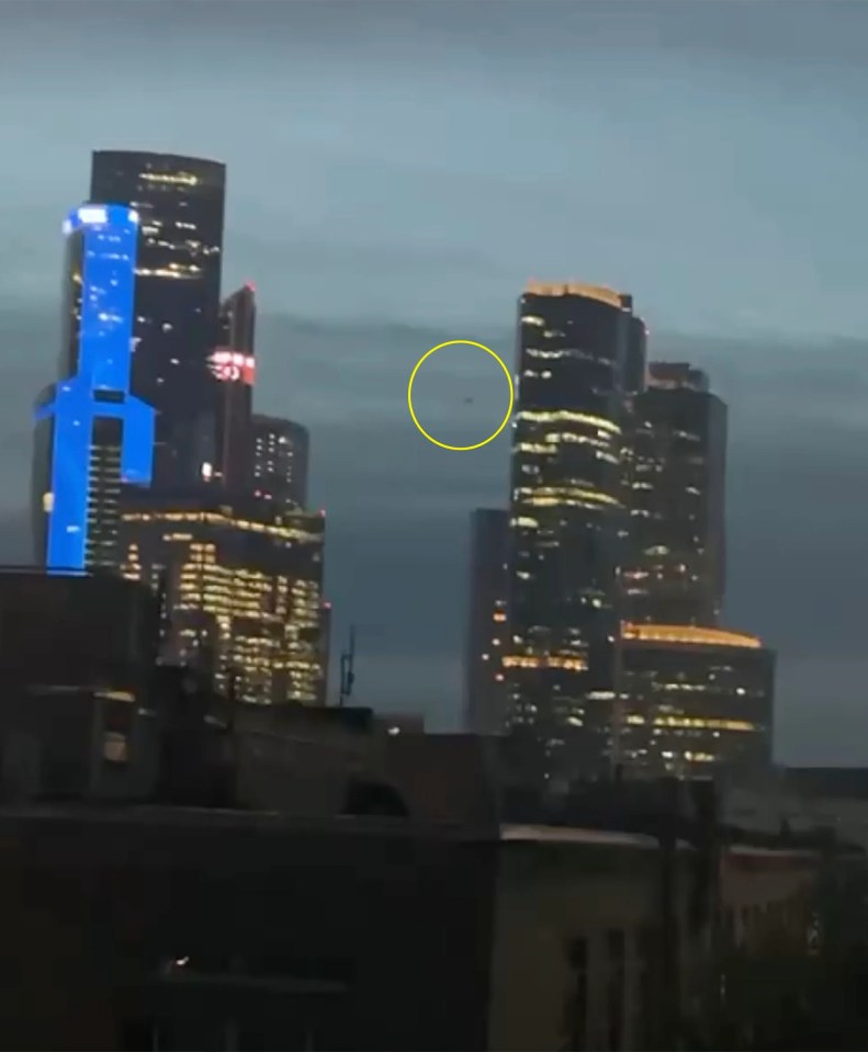 Three drones attacked Moscow’s bustling business district in the early hours