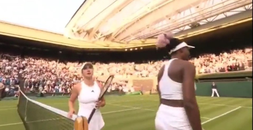 She walked past the umpire without shaking her hand