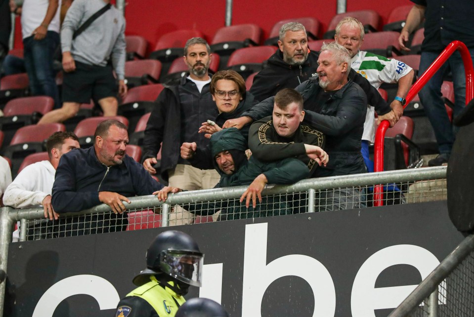 Hammarby were given a police escort to ensure their safety