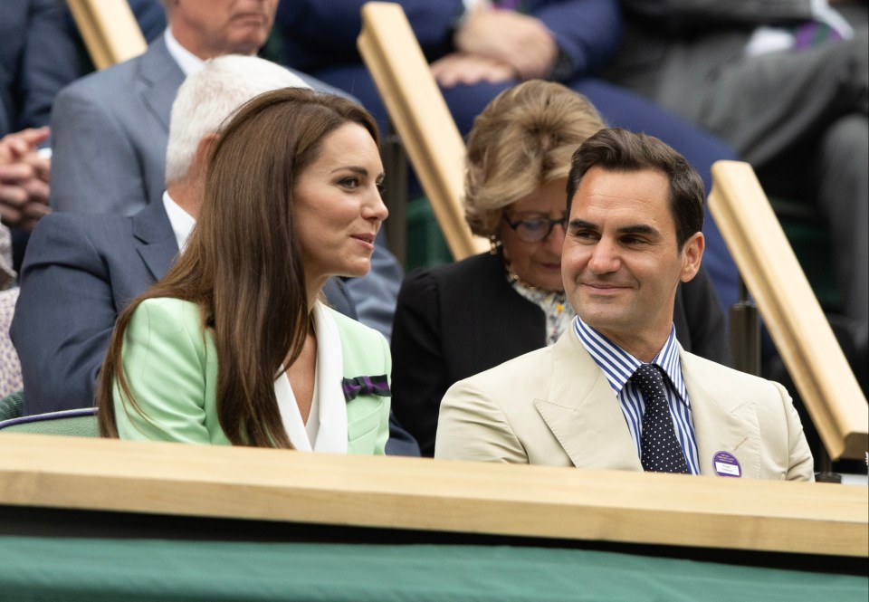 They took their seats alongside each other in Centre Court's Royal Box