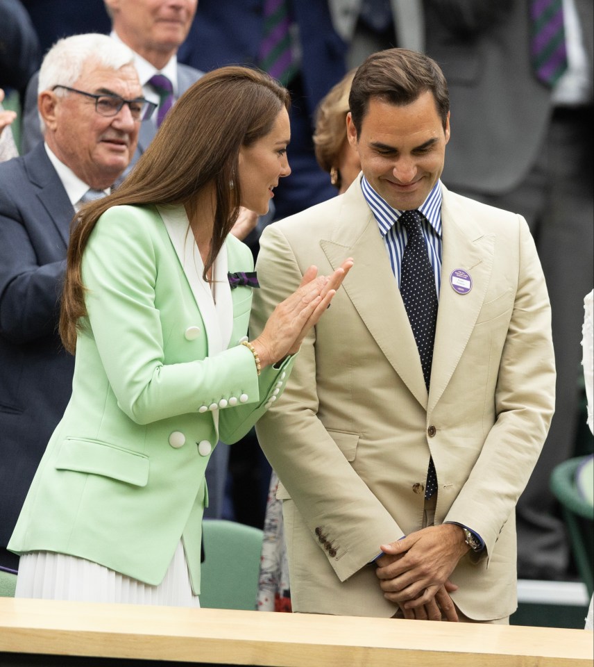 Federer was given a standing ovation by the crowd ahead of afternoon play starting