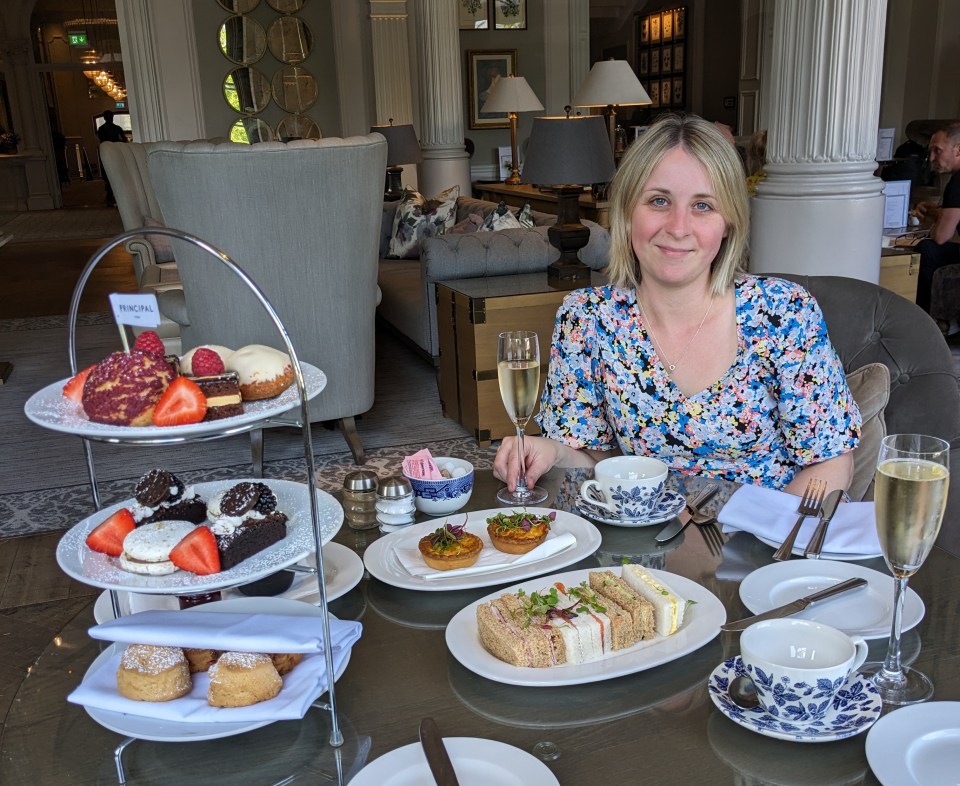 Alex settles down to afternoon tea in York