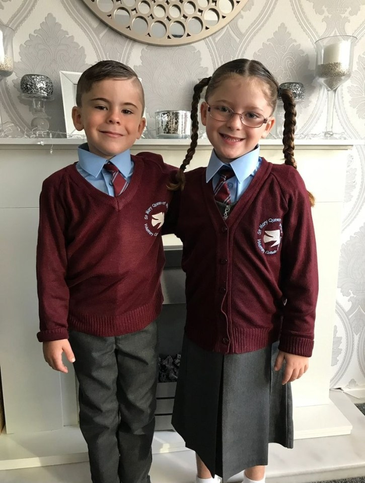 Stanley and twin Elsie in their first year of primary together