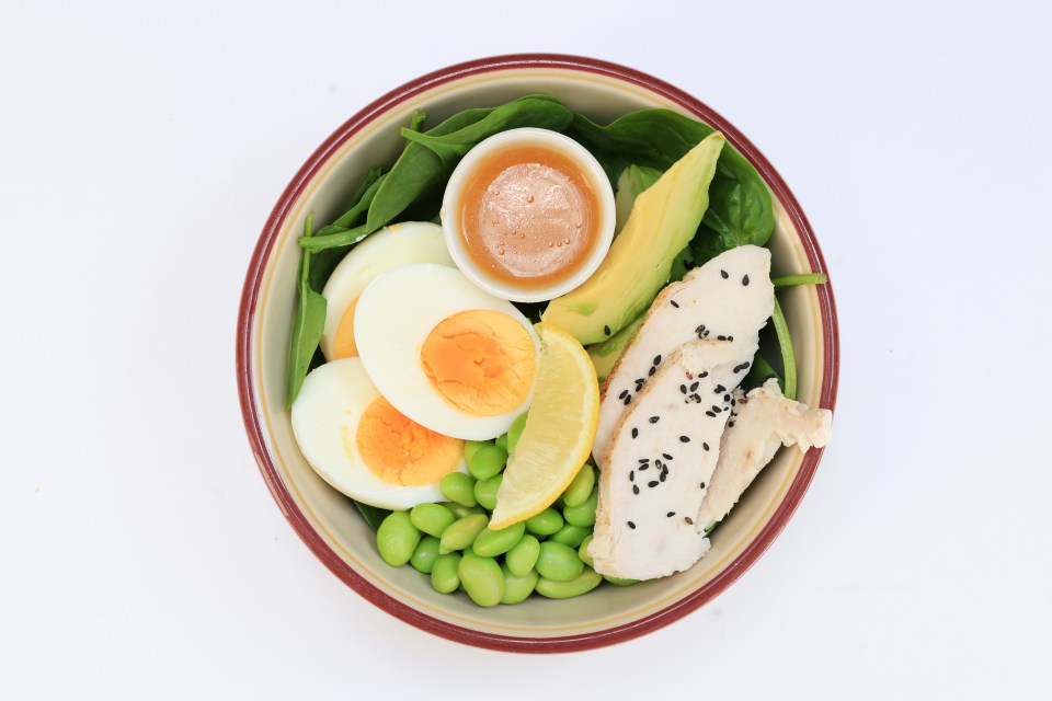 Sandwich Test with Lynsey Hope, photographed by Oliver Dixon for Sun Features - 10 July 2023. Photo shows Pret Chicken and Avo Protein Bowl