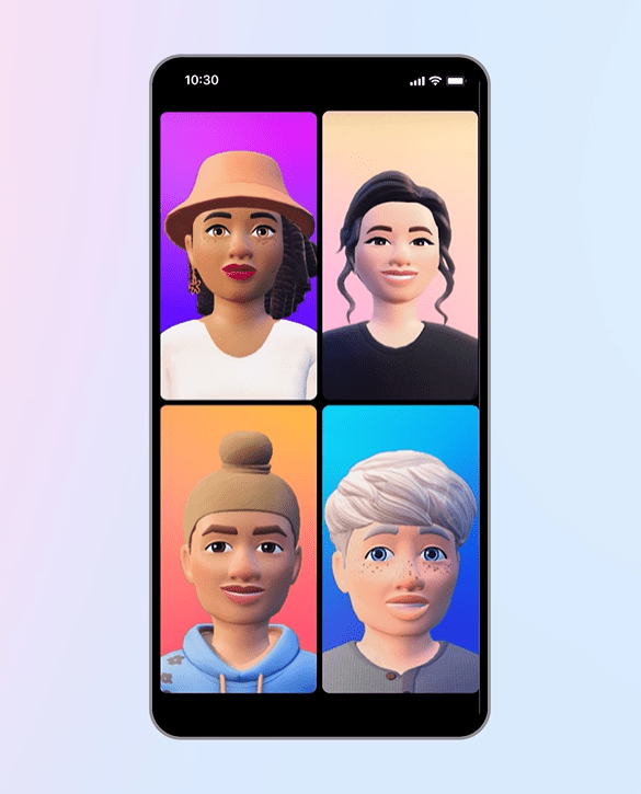 The live avatar feature can even be used in group calls