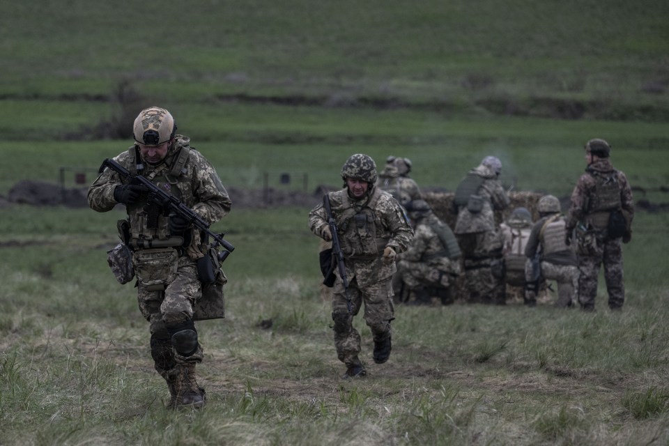 ZAPORIZHZHIA, UKRAINE - APRIL 20: Members of Ukrainian Armed Forces are seen during their shooting training with heavy weapons at the areas close to the frontline in Zaporizhzhia, Ukraine on April 20, 2023. It is the great importance for Ukrainian military personnel to be trained with such war equipment in order to become accustomed to using various weapons purchased or sent as aid from Allied countries. Although it is not yet clear when and from which regions the counter-attack will begin, care is taken to ensure that Ukrainian soldiers can use various weapons in order to keep the defensive line and counterattack the Russian army. Anadolu Agency (AA) observed exclusively the war training program organized for Ukrainian soldiers in the Zaporizhzhia region, with the special permission from the Ukrainian Armed Forces. In the training process, which was held in wide areas close to the Zaporozhian front, shooting was carried out with many weapons such as armored vehicles, anti-aircraft guns, machine guns, mortars, and anti-tank. (Photo by Muhammed Enes Yildirim/Anadolu Agency via Getty Images)