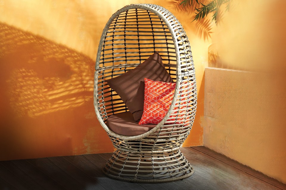 This rattan egg chair is currently on sale at £96 reduced from £320