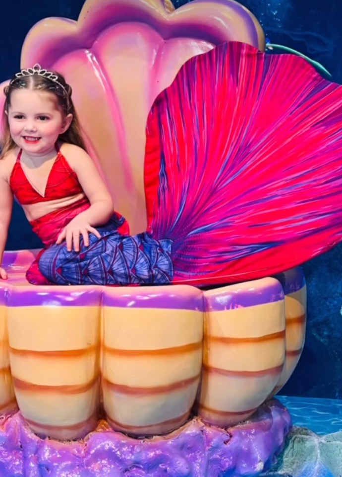 Lacey gushed over her child alongside snaps from her mermaid-themed party