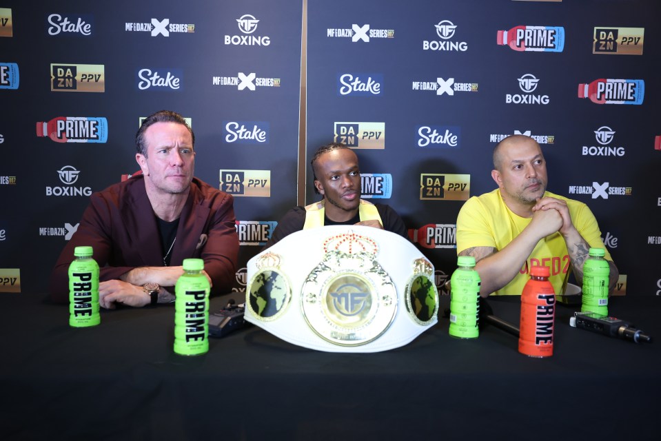 Promoter Kalle Sauerland with Misfits founders KSI and Mams Taylor