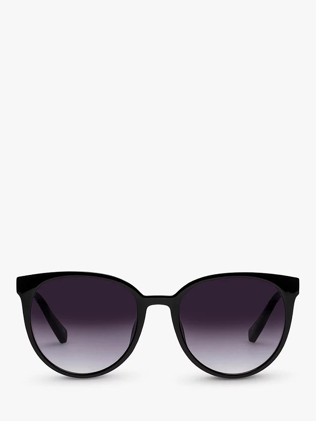 Le Specs L5000145 Women's Armada Round Sunglasses, Black/Purple Gradient