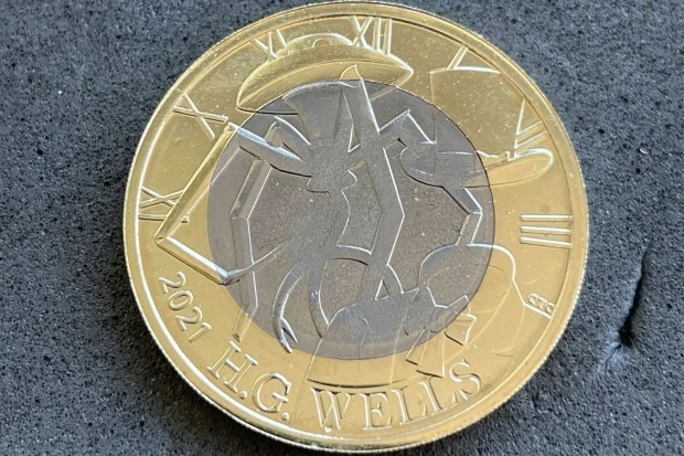 The error coin is a £2 launched to commemorate science fiction novelist HG Wells