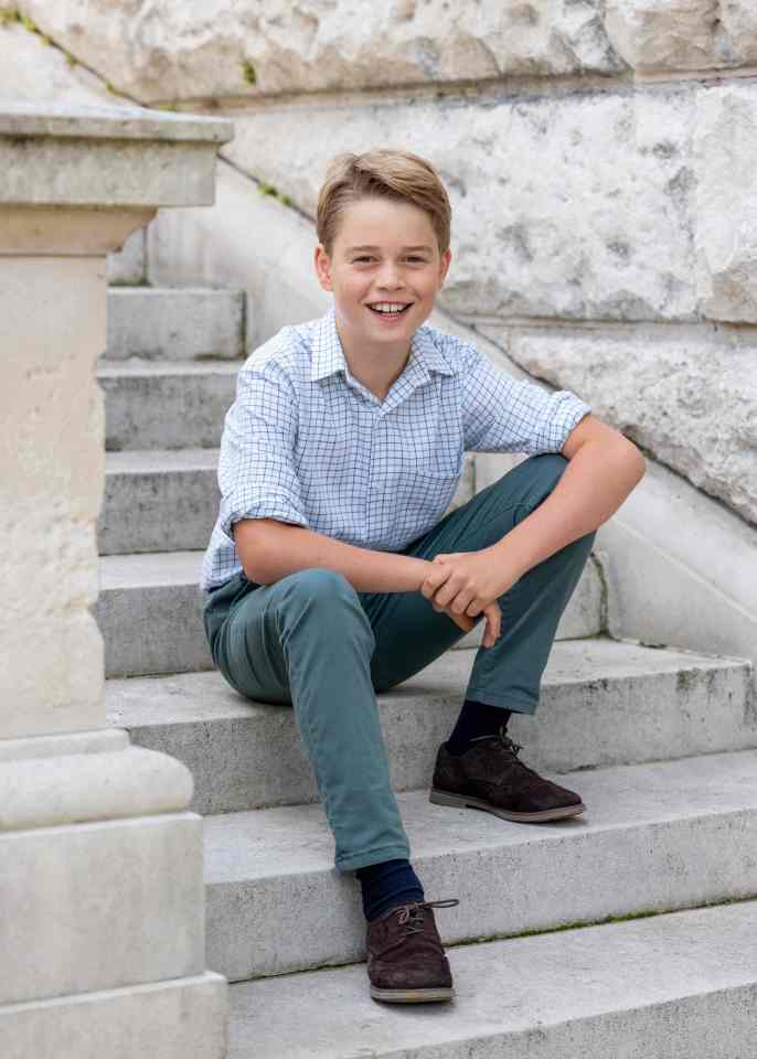 The 10-year-old prince in a sweet picture released by his parents to mark his big day