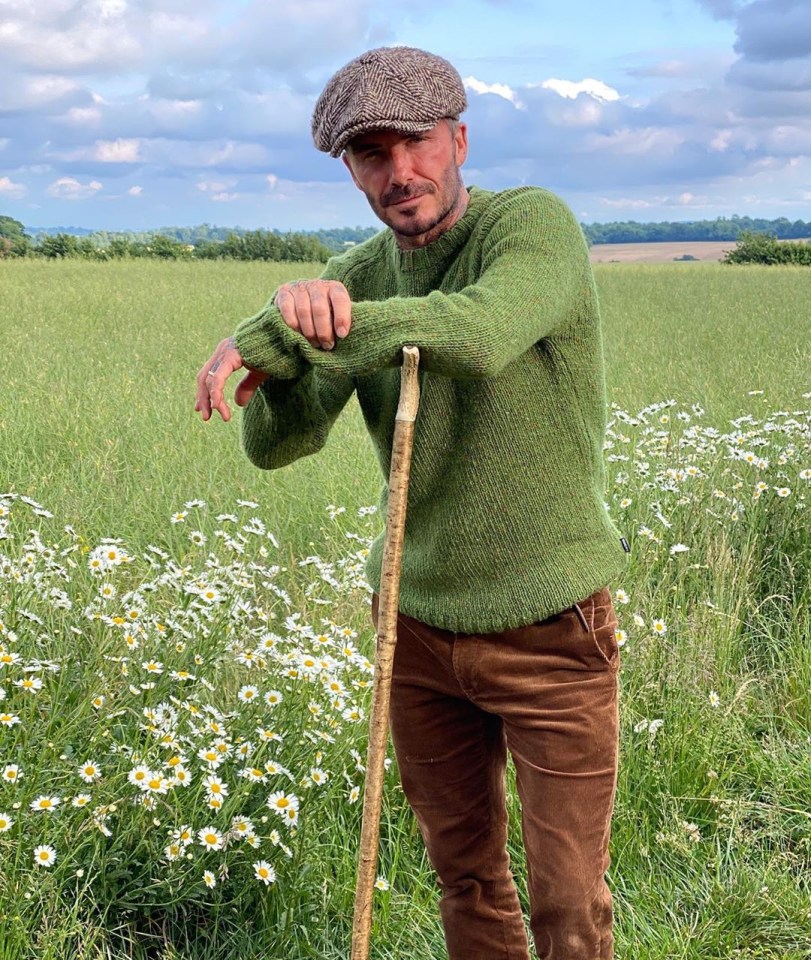 Beckham has shared pictures on Instagram of himself enjoying the nearby countryside