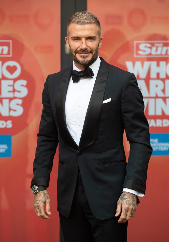 David Beckham attends the Sun’s Who Cares Wins Awards 2021