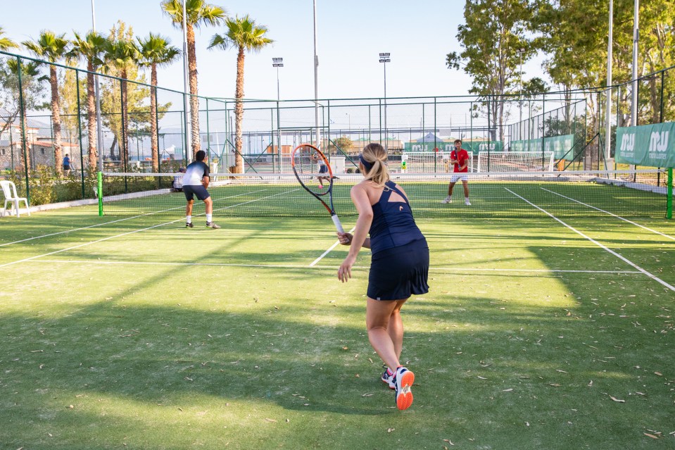 The ­Paleros Beach Resort in Greece has intensive tennis weeks led by a professional player