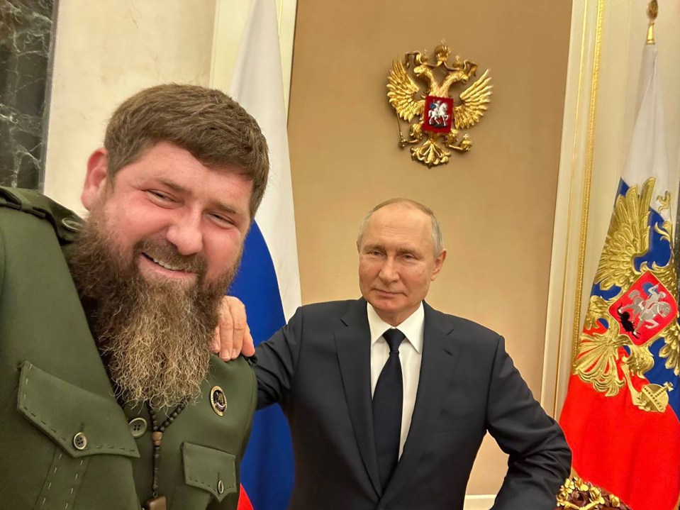 Ramzan Kadyrov with Vladimir Putin in June