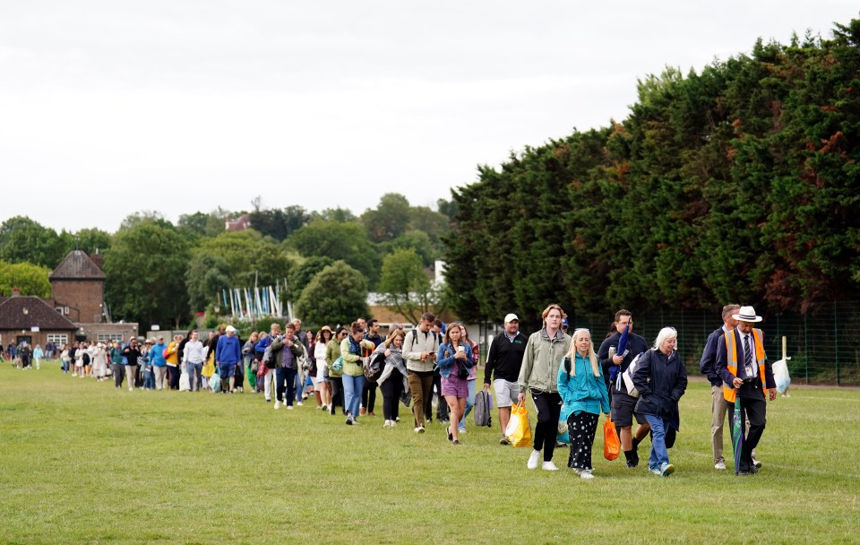 Tennis fans arriving from the early hours of Tuesday have been warned of downpours