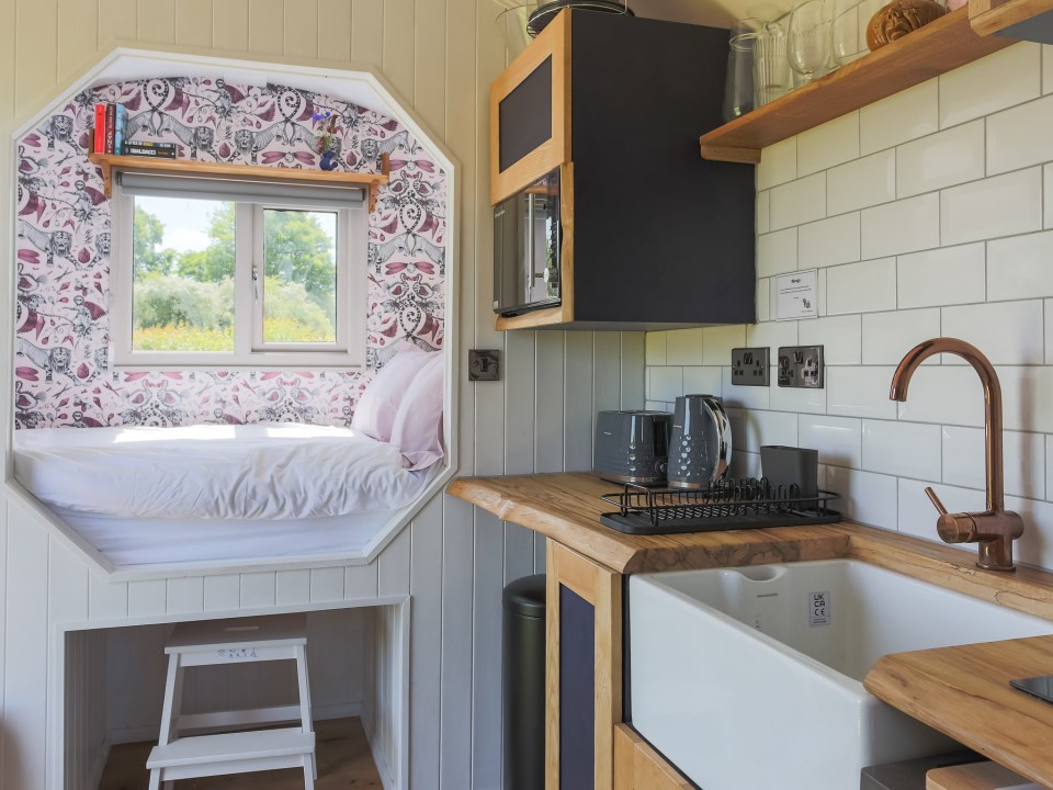 The Shepherd's Huts have a bespoke kitchen