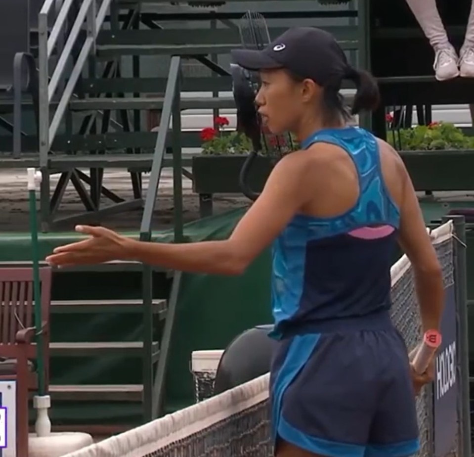 Zhang Shuai was left incensed by her opponent's lack of sportsmanship