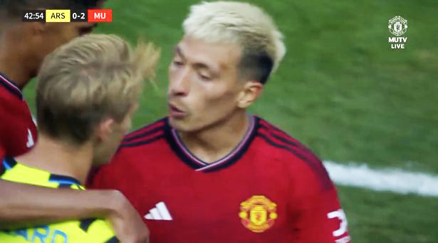 He then clashed with Arsenal captain Martin Odegaard