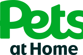 a green pets at home logo on a grey background