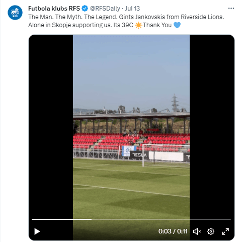 The club paid tribute to Gints on Twitter