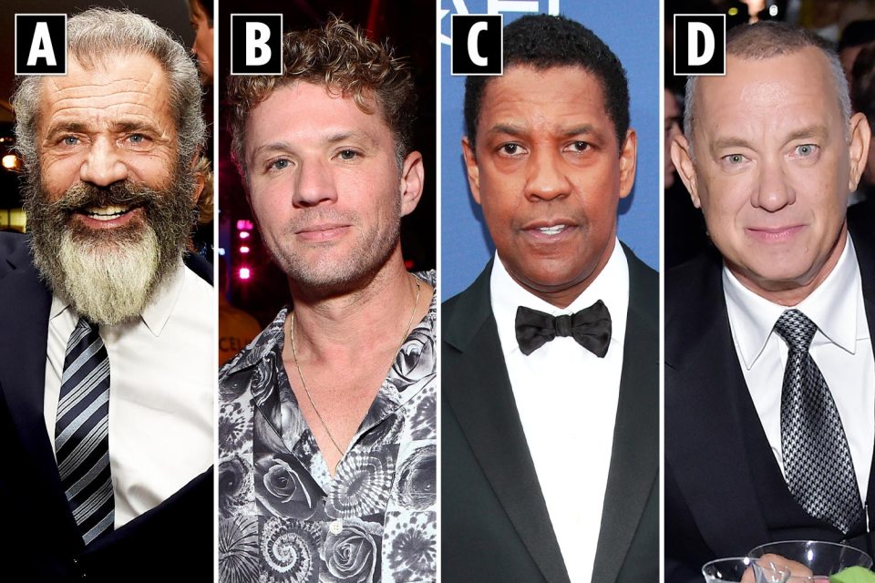 From left: Mel Gibson, Ryan Phillippe, Denzel Washington and Tom Hanks