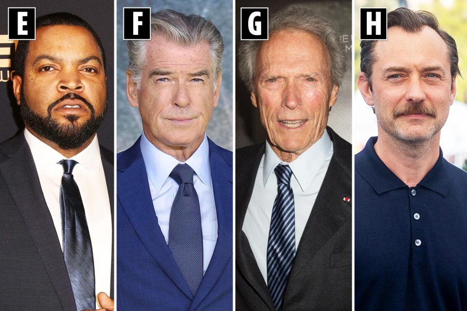 From left: Ice Cube, Pierce Brosnan, Clint Eastwood and Jude Law