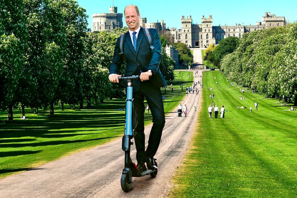 How Prince William may look zipping around Windsor on his electric scooter