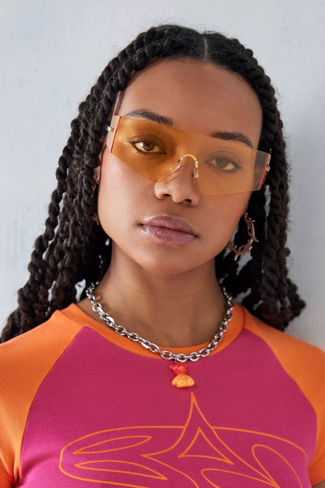 UO Skye Rimless Visor Sunglasses