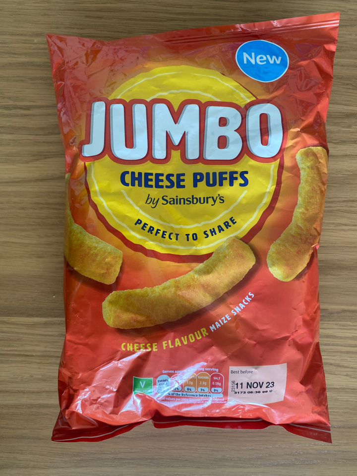 Sainsbury's cheese puffs lived up to their 'jumbo' name