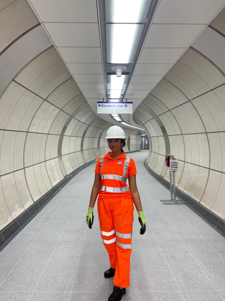 The 23-year-old helped work on the Elizabeth Line and met the late Queen