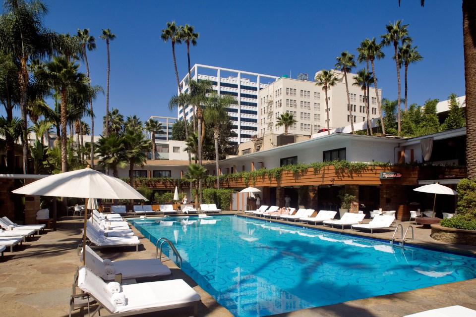 Barbie's pool was loosely based on the David Hockney pool at the Hollywood Roosevelt Hotel