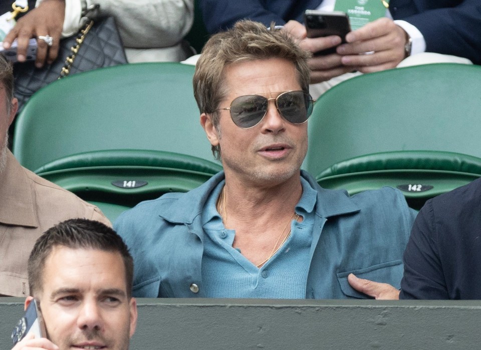 Brad Pitt was also present in Centre Court to watch Carlos Alcaraz face Novak Djokovic