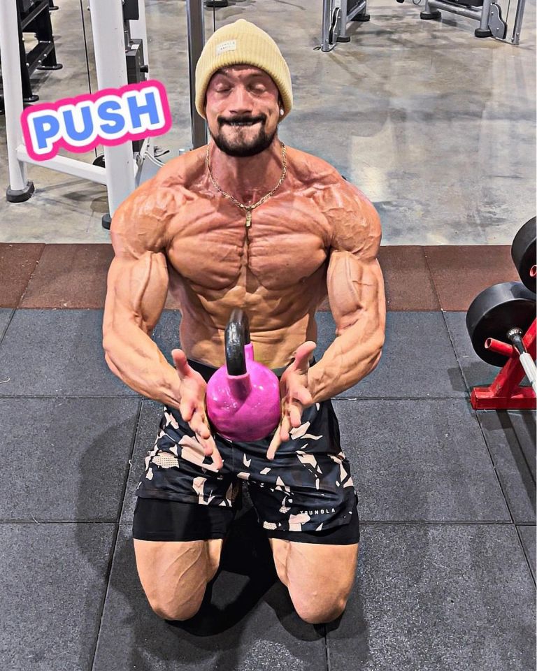 He shared online content about bodybuilding and the gym