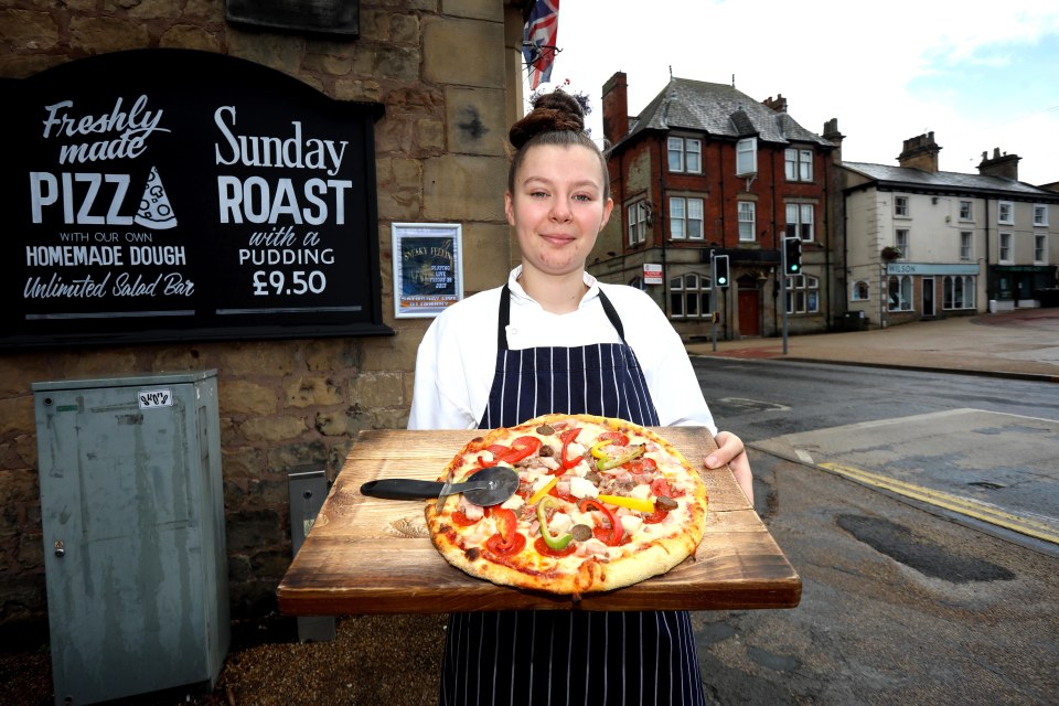 Emily Hince's family sell pizzas across the road