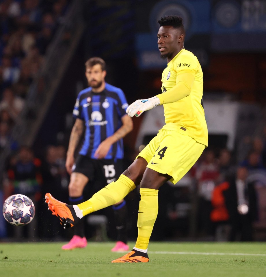 Andre Onana is rated as Man Utd's top choice to replace David De Gea